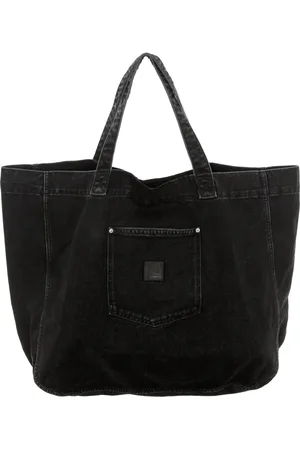 Carhartt Tassen, Heren, Grijs, ONE Size, Denim, Denim Tote Bag met Rivet Detail