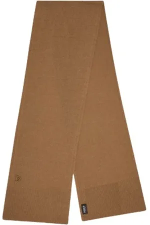Dondup Accessoires, Dames, Bruin, ONE Size, Geborduurde D Cashmere Sjaal