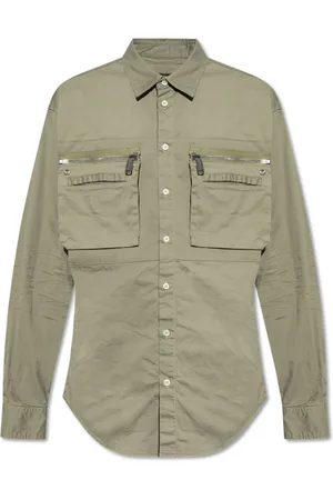 Dsquared2 Overhemden, Heren, Groen, S, Katoen, Shirt met Zakken