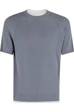 ELEVENTY Truien, Heren, Blauw, M, Rondgebreide trui