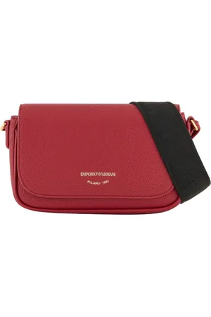 Emporio Armani Tassen, Dames, Rood, ONE Size, Leer, Crossbodytas