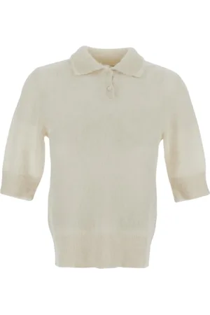 LARDINI Tops, Dames, , S, Nylon, Alpaca Knit Polo Sweater