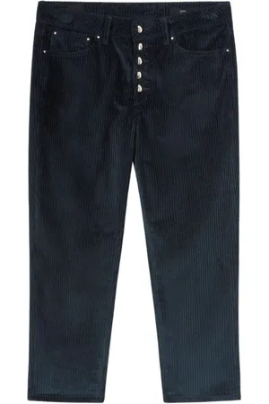 Dondup Broeken, Dames, Blauw, W30, Losse Velvet Broek
