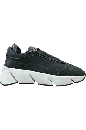Paciotti Schoenen, Heren, Blauw, 40 EU, Leer, Marineblauwe Nubuck Sneakers met Logo Detail