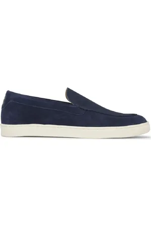 Brunello Cucinelli Schoenen, Heren, Blauw, 41 EU, Leer, Luxe Leren Pantoffels