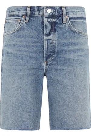 AGOLDE Korte broeken, Dames, Blauw, W25, Denim, Vintage Loose Fit Denim Shorts