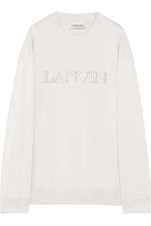 Lanvin Sweatshirts & Hoodies, Heren, , L, Katoen, Oversized Sweatshirt van Katoen met Logo