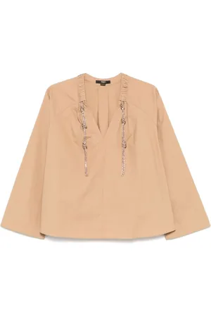 SEVENTY BY SERGIO TEGON Blouses & Shirts, Dames, , S, V-hals Strass Shirt