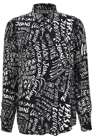 VERSACE Overhemden, Heren, Zwart, XS, Overhemden Zwart