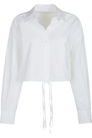 Alexander Wang Blouses & Shirts, Dames, Wit, M, Stijlvolle Wrap Shirt