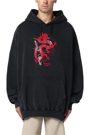 MARTINE ROSE Sweatshirts & Hoodies, Heren, Zwart, S, Hoodie Sweater