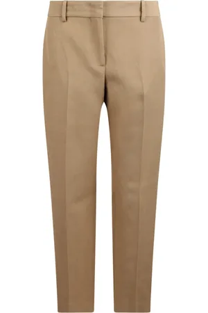 ERMANNO SCERVINO Broeken, Dames, , L, Linnen, Tailored Broeken met Verborgen Sluiting