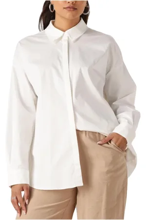 Modstrom Blouses & Shirts, Dames, Wit, XL, Witte Mallinmd Shirt Blouse