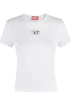 Diesel Tops, Dames, Wit, S, Katoen, Casual overhemd met lange mouwen