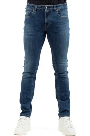 FAY Jeans, Heren, Blauw, W31, Denim, Slim-fit denim jeans