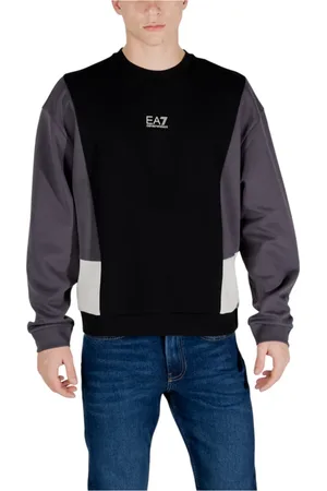 EA7 Sweatshirts & Hoodies, Heren, Zwart, M, Katoen, Uncovered Sweatshirt
