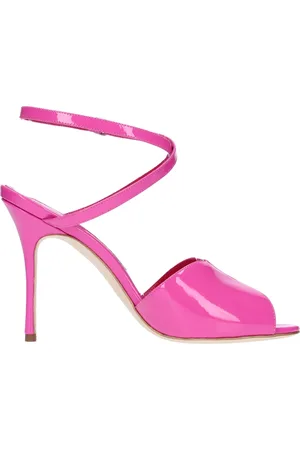 Manolo Blahnik Schoenen, Dames, Roze, 36 EU, Leer, Hourani Sandalen