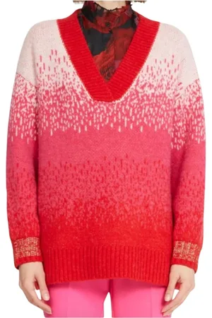 Silvian Heach Truien, Dames, Rood, S, Polyester, Sweater Vest