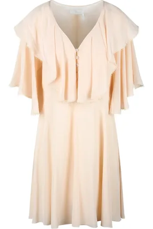Chloé Kleedjes, Dames, Roze, S, Gepooide Jurk