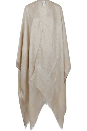 PESERICO SIGN Jassen, Dames, , ONE Size, Linnen, Metallic Sjaal voor Dames Accessoires