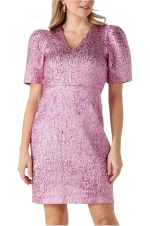 FREEBIRD Kleedjes, Dames, Roze, S, Roze Daantje Mini Jurk Charme
