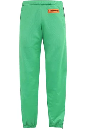 Heron Preston Broeken, Heren, Groen, S, Katoen, Contrast Side Stripes Katoenen Broek