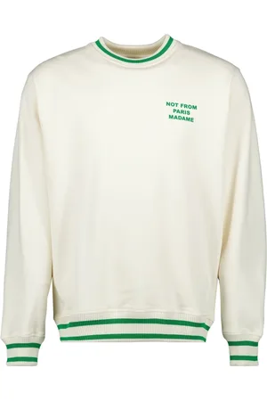 Drôle de Monsieur Sweatshirts & Hoodies, Heren, Wit, XL, Katoen, Le Sweatshirt Slogan Sport
