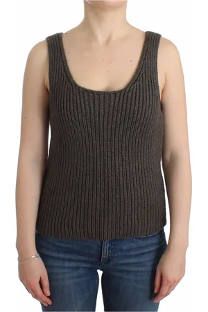 ERMANNO SCERVINO Truien, Dames, Grijs, S, Wol, Grijze Gebreide Top Sweater