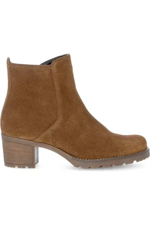 Gabor Schoenen, Dames, Bruin, 37 EU, Leer, Velvet Leren Enkelboots