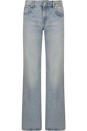 7 for all Mankind Jeans, Dames, Blauw, W29, Katoen, Blauwe Broek Verhoog Stijl Modern Aantrekkelijk