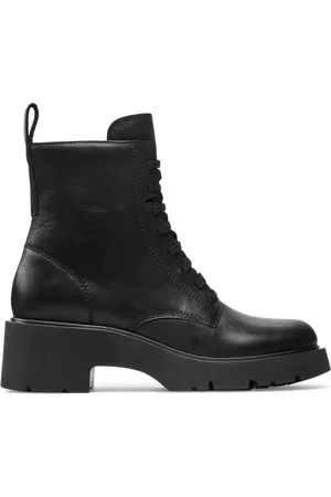Camper Schoenen, Dames, Zwart, 38 EU, Katoen, Milah Veterlaarschoenen