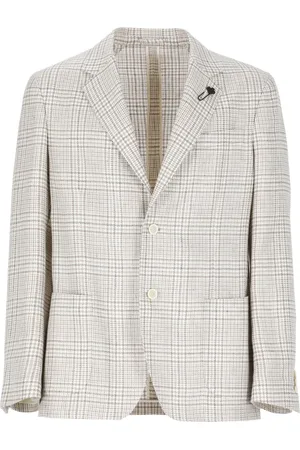 LARDINI Jassen, Heren, , 2Xl, Katoen, Katoenen Jas met Piekrevers