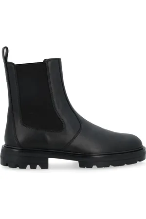 Hogan Schoenen, Heren, Zwart, 44 EU, Leer, Chelsea Fashion Sneakers