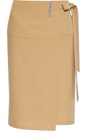 Marni Rokken, Dames, , XS, Wol, Wikkelrok met Strikceintuur