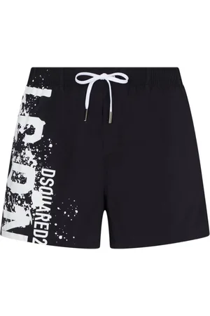 Dsquared2 Badkleding, Heren, Zwart, L, Nylon, Icon Splash Boxer Midi