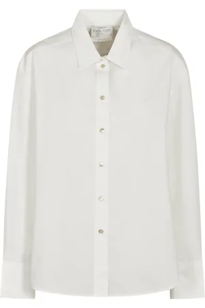 FORTE FORTE Blouses & Shirts, Dames, Wit, XS, Katoen, Witte Blouse Elegante Stijl