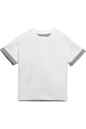 Bottega Veneta Tops, Dames, Wit, S, Katoen, T-shirt met ronde hals