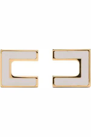 Elisabetta Franchi Accessoires, Dames, Geel, ONE Size, Butterfly Sluiting Gouden Oorbellen