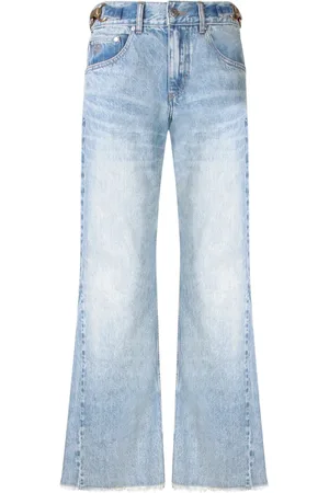Stella McCartney Jeans, Dames, Blauw, W27, Katoen, Gold Chain Bootcut Jeans