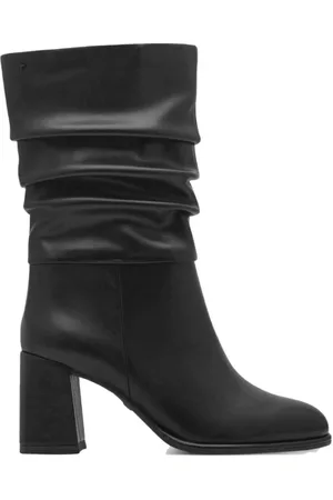 Tamaris Schoenen, Dames, Zwart, 41 EU, Zwarte Enkellaarsjes met Hak