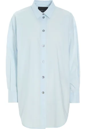 Bitte Kai Rand Blouses & Shirts, Dames, Blauw, XL, Katoen, Core Katoenen Shirt