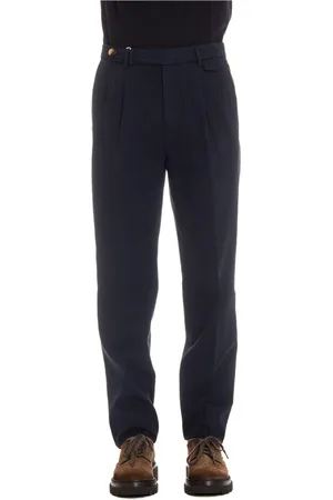 Brunello Cucinelli Broeken, Heren, Blauw, 2Xl, Katoen, Katoenen Gabardine Broek