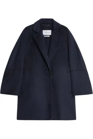 Max Mara Mantels, Dames, Blauw, S, Wol, Sequoia Coat