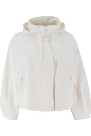 Duno Jassen, Dames, Wit, S, Technische Stoffen Jas met Capuchon