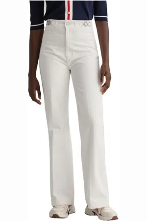 GANT Jeans, Dames, Wit, W29, Katoen, High-waisted Flare Jeans