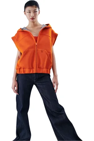 BACON Jassen, Dames, Oranje, S, W NEW Order Gilet Jacket Fleece