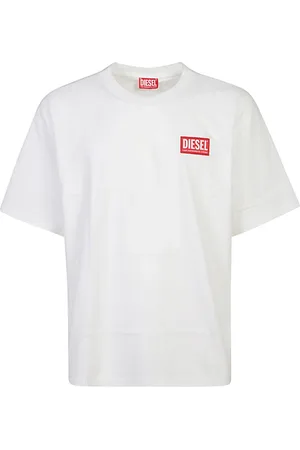 Diesel Tops, Heren, Wit, S, Katoen, Witte T-shirts en Polo`s