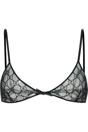 Gucci Badkleding, Dames, Zwart, S, Zwarte driehoekige cup ondergoed