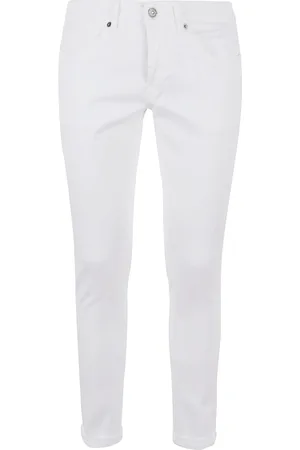 Dondup Jeans, Heren, Wit, W34, Katoen, Witte Skinny Fit Katoenen Broek