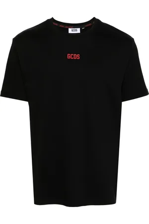 GCDS Tops, Heren, Zwart, S, Zwarte Tee Shirt